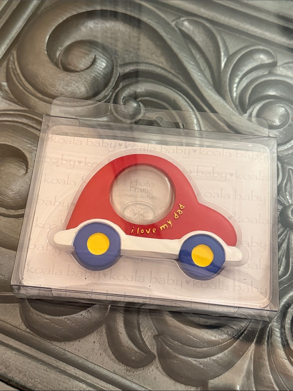 Koala Baby I Love My Dad Magnetic Photo Frame Red Toy Car